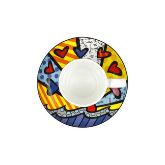 Goebel - Romero Britto | Kop en schotel Espresso A New Day| Porselein - 12cm - 100ml