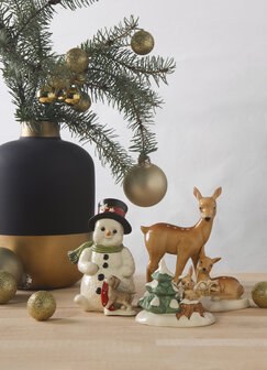 Goebel - Kerst | Decoratief beeld / figuur Sneeuwpop - Mijn trouwe vriend | Aardewerk - 12cm