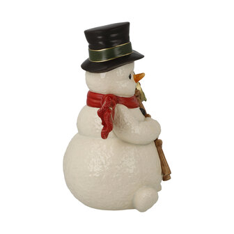 Goebel - Kerst | Decoratief beeld Sneeuwpop - Geluk | Aardewerk - 22cm - Limited Edition