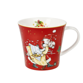 Goebel - Mary Engelbreit | Koffie / Thee Mok Home Sweet Home | Beker - porselein - 350ml - kerst