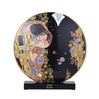 Goebel - Gustav Klimt | Vaas De Kus &amp; De levensboom | Porselein - 33cm - met echt goud - Limited Edition