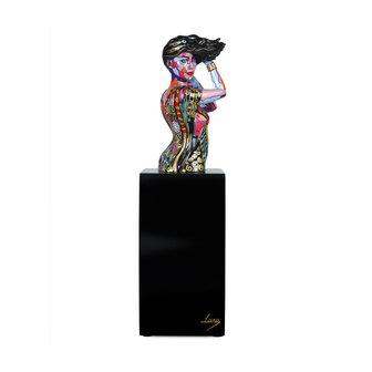 Goebel - Lana Frey | Decoratief beeld Aphrodite | Porselein - 51cm - Limited Edition - met echt goud