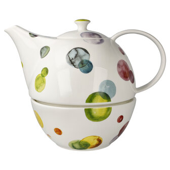 Goebel - Colori | Theepot met warmer | Porselein - theekan - 1,2L