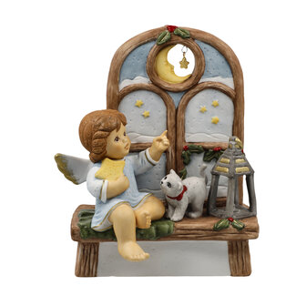 Goebel - Nina &amp; Marco | Decoratief beeld / figuur Engel Sterrennacht| Porselein - 14cm - Limited Edition