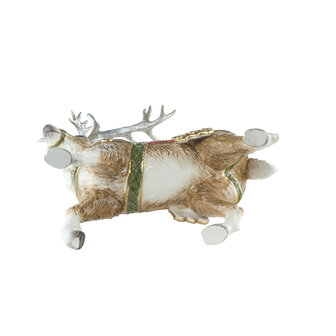 Goebel - Fitz and Floyd | Decoratief beeld Rendier | Aardewerk - 41cm - kerst