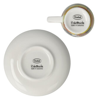 Goebel - Rosina Wachtmeister | Kop en schotel Espresso Gatti in autunno | Porselein - 10cm - 100ml