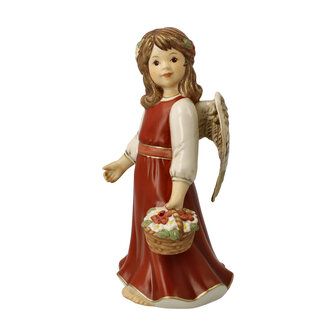 Goebel - Kerst | Decoratief beeld Engel Gloria Geloof | Aardewerk - 15cm