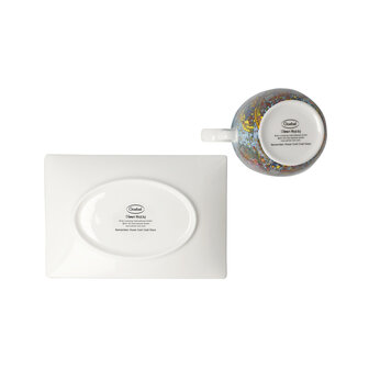 Goebel - James Rizzi | Kop en schotel Remenber those Cool Coal Days | Porselein - 19cm - 400ml