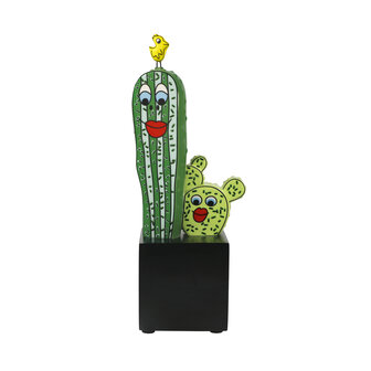 Goebel - James Rizzi | Decoratief beeld Prickly Pair | Porselein - 23cm - cactus