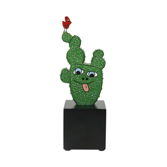Goebel - James Rizzi | Decoratief beeld Cactus in Texas | Porselein - 22cm - cactus