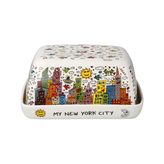 Goebel - James Rizzi | Botervloot My New York City | Porselein - bewaardoos - 14cm
