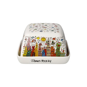 Goebel - James Rizzi | Botervloot My New York City | Porselein - bewaardoos - 14cm