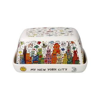 Goebel - James Rizzi | Botervloot My New York City | Porselein - bewaardoos - 14cm
