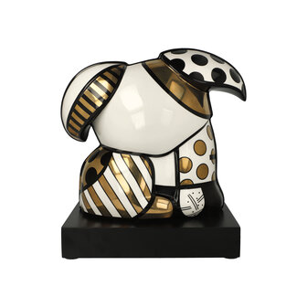 Goebel - Romero Britto | Decoratief beeld Hond Goud | Porselein - 30cm - 2025 - Limited Edition