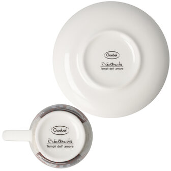 Goebel - Rosina Wachtmeister | Kop en schotel Espresso Templi dell amore | Porselein - 12cm - 100ml