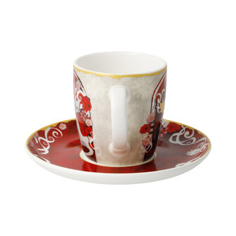 Goebel - Rosina Wachtmeister | Kop en schotel Espresso Templi dell amore | Porselein - 12cm - 100ml