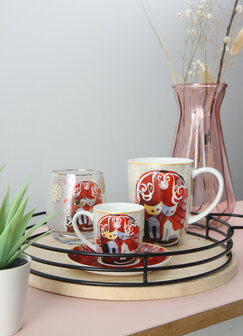 Goebel - Rosina Wachtmeister | Kop en schotel Espresso Templi dell amore | Porselein - 12cm - 100ml