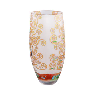 Goebel - Gustav Klimt | Vaas De Levensboom | Glas - 30cm - met echt goud