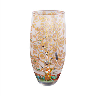 Goebel - Gustav Klimt | Vaas De Levensboom | Glas - 30cm - met echt goud