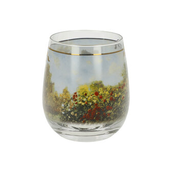 Goebel - Claude Monet | Windlicht / Theelicht Het Kunstenaarshuis | Glas - 10cm - waxinelicht houder