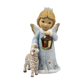 Goebel - Nina &amp; Marco | Decoratief beeld Engel Licht in de kribbe | Porselein - 10cm - 2025