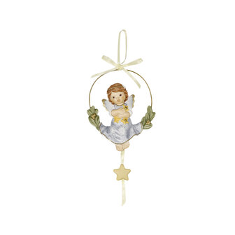 Goebel - Nina &amp; Marco | Decoratief beeld Hangend ornament Dromerige sterrentijd | Porselein - 10cm - 2025