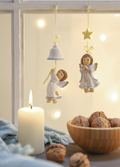 Goebel - Nina &amp; Marco | Decoratief beeld Hangend ornament Helder sterrenlicht | Porselein - 8cm - 2025