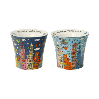 Goebel - James Rizzi | Eierdopjes set My New York City - 2 stuks | Porselein