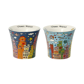 Goebel - James Rizzi | Eierdopjes set My New York City - 2 stuks | Porselein