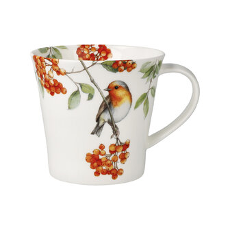 Goebel - Vogels | Koffie / Thee Mok Roodborstje | Beker - porselein - 350ml - 2 stuks