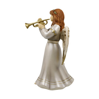 Goebel - Kerst | Decoratief beeld Engel Vrome trompettist | Aardewerk - 20cm - 2025