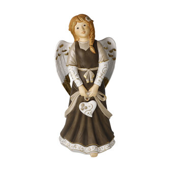 Goebel - Kerst | Decoratief beeld Engel Verbonden in hart | Porselein - 29cm - 2025