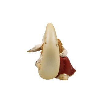Goebel - Kerst | Decoratief beeld Engel Kleine droomreis rood | Aardewerk - 9cm - 2025