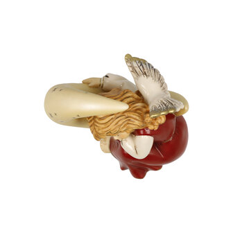 Goebel - Kerst | Decoratief beeld Engel Kleine droomreis rood | Aardewerk - 9cm - 2025