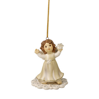 Goebel - Kerst | Kersthanger Engel Winterplezier | Aardewerk - 7cm - 2025