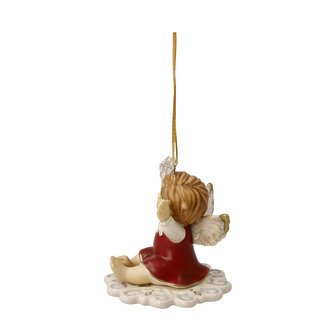 Goebel - Kerst | Kersthanger Engel Mijn eerste dag rood | Aardewerk - 6cm - 2025