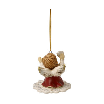Goebel - Kerst | Kersthanger Engel Mijn eerste dag rood | Aardewerk - 6cm - 2025