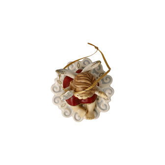 Goebel - Kerst | Kersthanger Engel Mijn eerste dag rood | Aardewerk - 6cm - 2025