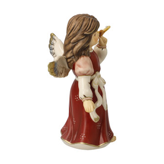 Goebel - Kerst | Decoratief beeld Engel Uw reisgenoot rood | Aardewerk - 12cm - 2025