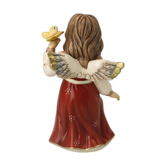 Goebel - Kerst | Decoratief beeld Engel Uw reisgenoot rood | Aardewerk - 12cm - 2025
