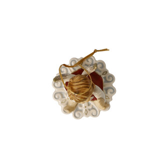 Goebel - Kerst | Kersthanger Engel Op weg naar de aarde rood | Aardewerk - 6cm - 2025