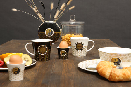 Goebel - Lotus | Koffie / Thee Mok Levensbloem wit | Beker - porselein - 350ml - 2 stuks