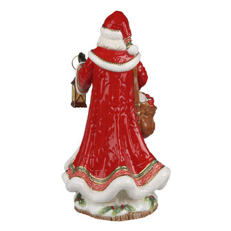 Goebel - Fitz and Floyd | Decoratief beeld Kerstman brengt geschenken | Aardewerk - 34cm - kerst