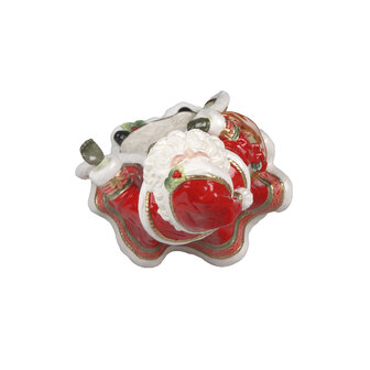 Goebel - Fitz and Floyd | Decoratief beeld Kerstman brengt geschenken | Aardewerk - 34cm - kerst