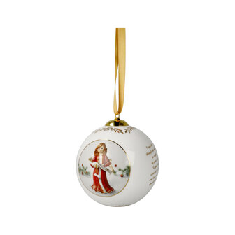 Goebel - Kerst | Kersthanger Engel Jaarlijkse bal 2025 | Porselein - 7cm