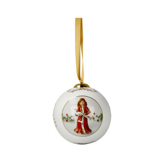 Goebel - Kerst | Kersthanger Engel Jaarlijkse bal 2025 | Porselein - 7cm