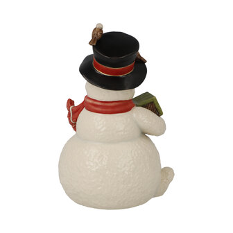Goebel - Kerst | Decoratief beeld Sneeuwpop - Verhuizen naar winterverblijf | Aardewerk - 13cm - 2025