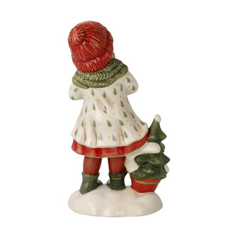 Goebel - Kerst | Decoratief beeld Meisje - Geef met liefde | Aardewerk - 14cm - 2025
