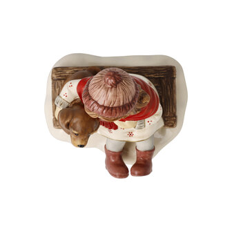 Goebel - Kerst | Decoratief beeld Meisje - Vrienden voor altijd | Aardewerk - 11cm - 2025