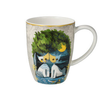 Goebel - Rosina Wachtmeister | Koffie / Thee Mok Al chiaro di luna | Beker - porselein - 400ml - 2 stuks